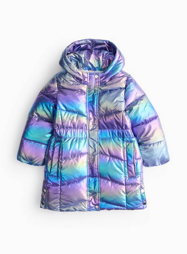 Buy Rainbow Iridescent Padded Puffer Coat 5 6 years Coats and jackets Tu